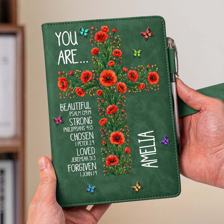 Birth_Flower_Cross_You_Are_Bible_Verse_Affirmations_Personalized_Leather_Prayer_Journal_3