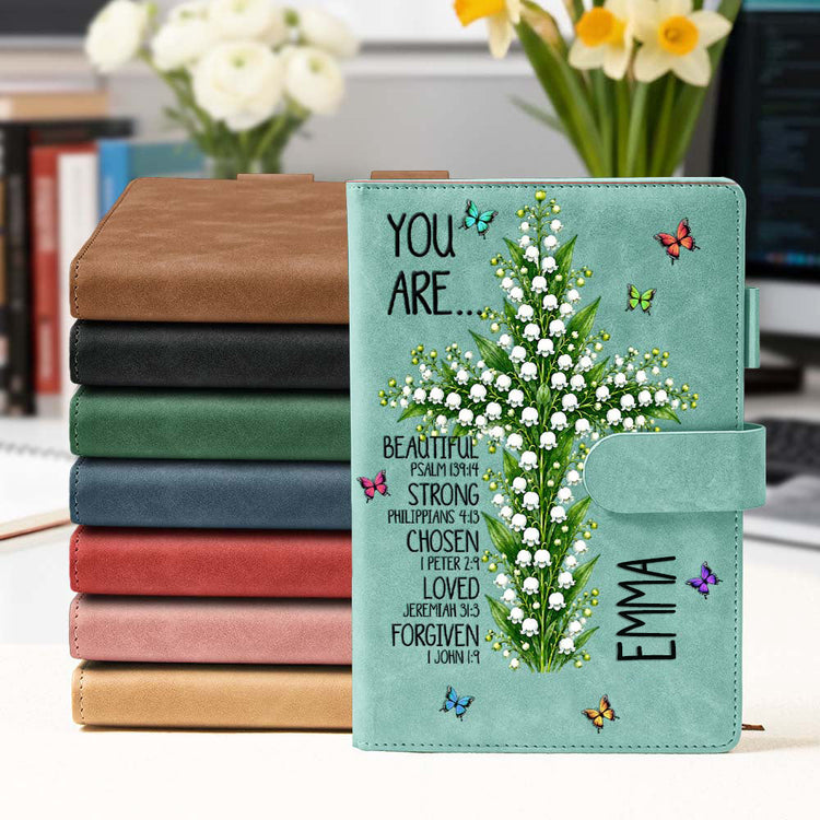 Birth_Flower_Cross_You_Are_Bible_Verse_Affirmations_Personalized_Leather_Prayer_Journal_4
