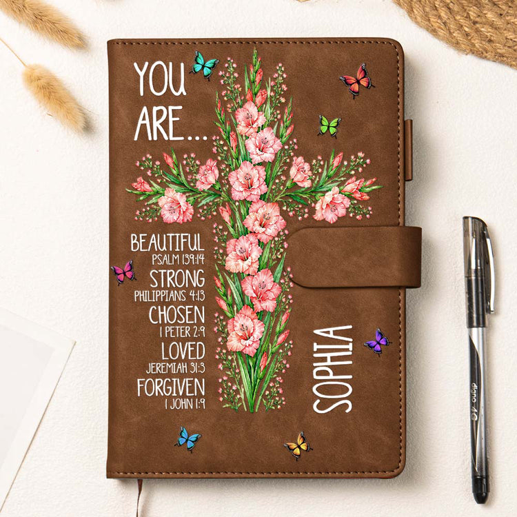 Birth_Flower_Cross_You_Are_Bible_Verse_Affirmations_Personalized_Leather_Prayer_Journal_5