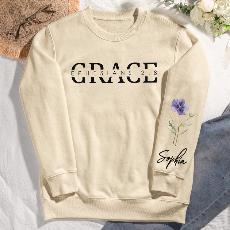 Custom-Favorite-Bible-Verse-With-Birth-Flower-Personalized-Sweatshirt_1