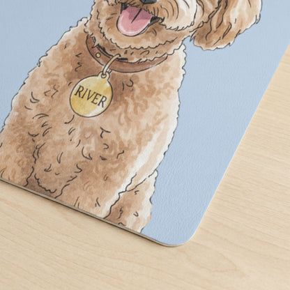 Custom Pet Portrait Watercolor Art Gift For Pet Lovers - Personalized Desk Mat