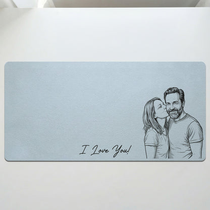 Forever_Love_Couple_Photo_Sketch_Line_Art_Anniversary_Gift_For_Him_Her_Personalized_Desk_Mat_3