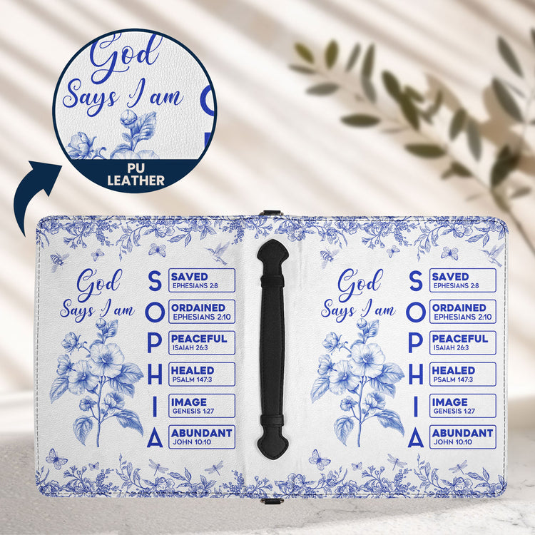 God-Says-I-Am-Name-Letter-In-Bible-Toile-De-Jouy-Style-Personalized-Bible-Cover_3