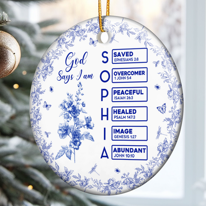 God-Says-I-Am-Name-Letter-In-Bible-Toile-De-Jouy-Style-Personalized-Ceramic-Ornament_2