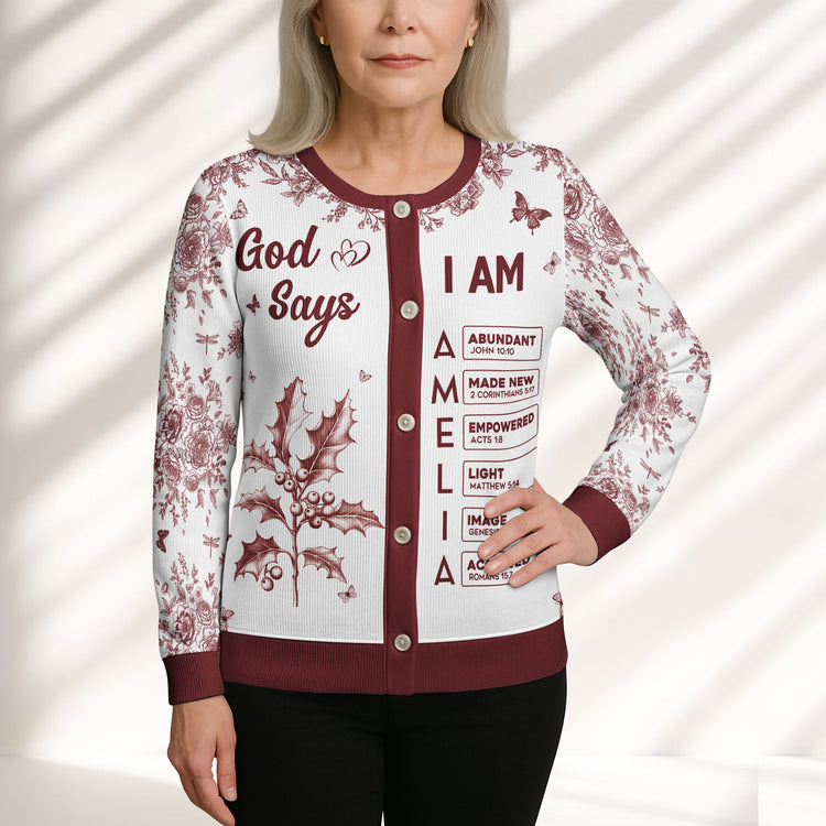 God-Says-I-Am-Name-Letter-In-Bible-Toile-De-Jouy-Style-Personalized-Crewneck-Cardigan_5
