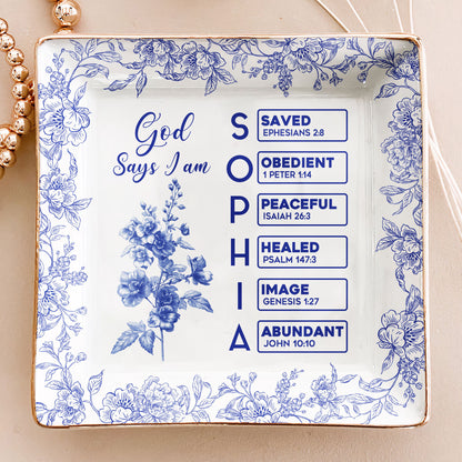 God-Says-I-Am-Name-Letter-In-Bible-Toile-De-Jouy-Style-Personalized-Jewelry-Dish_1