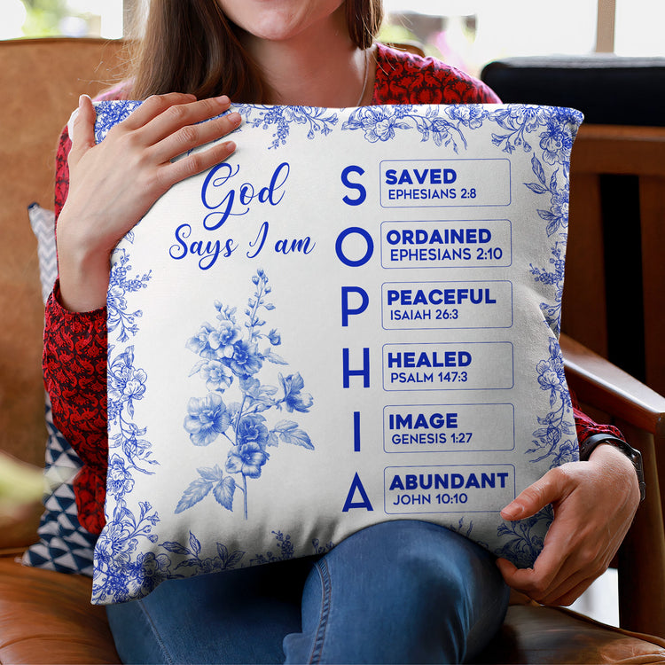 God-Says-I-Am-Name-Letter-In-Bible-Toile-De-Jouy-Style-Personalized-Pillow_2