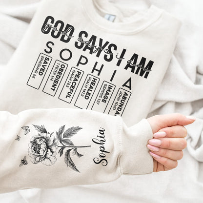 God-Says-I-Am-Name-Letter-In-Bible-Toile-De-Jouy-Style-Personalized-Sweatshirt_1