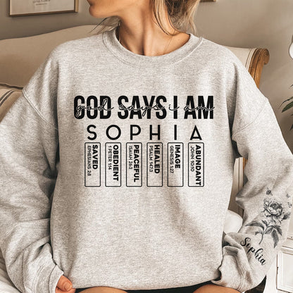 God-Says-I-Am-Name-Letter-In-Bible-Toile-De-Jouy-Style-Personalized-Sweatshirt_3
