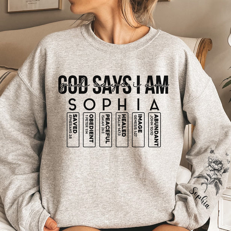 God-Says-I-Am-Name-Letter-In-Bible-Toile-De-Jouy-Style-Personalized-Sweatshirt_3