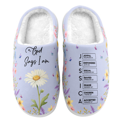 God_Says_I_Am_Custom_Name_Birth_Flower_For_Her_Personalized_Slippers_3