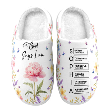 God_Says_I_Am_Custom_Name_Birth_Flower_For_Her_Personalized_Slippers_4