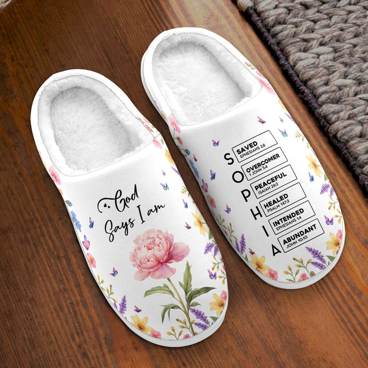 God_Says_I_Am_Custom_Name_Birth_Flower_For_Her_Personalized_Slippers_5