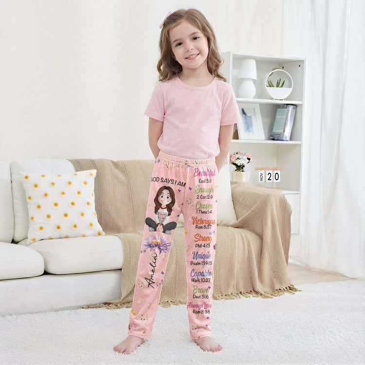 Kid_Birth_Flower_God_Says_I_Am_Personalized_Lounge_Pants_4