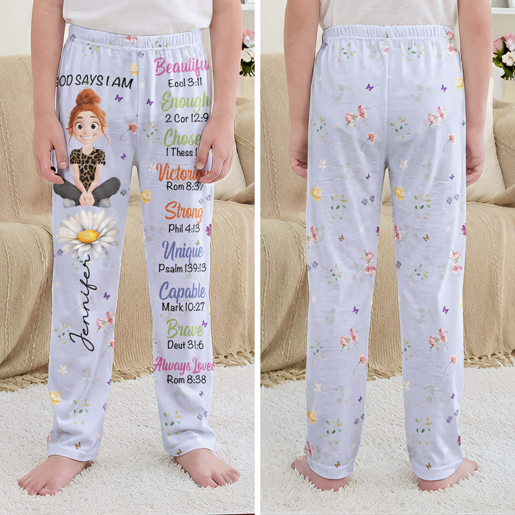 Kid_Birth_Flower_God_Says_I_Am_Personalized_Lounge_Pants_6