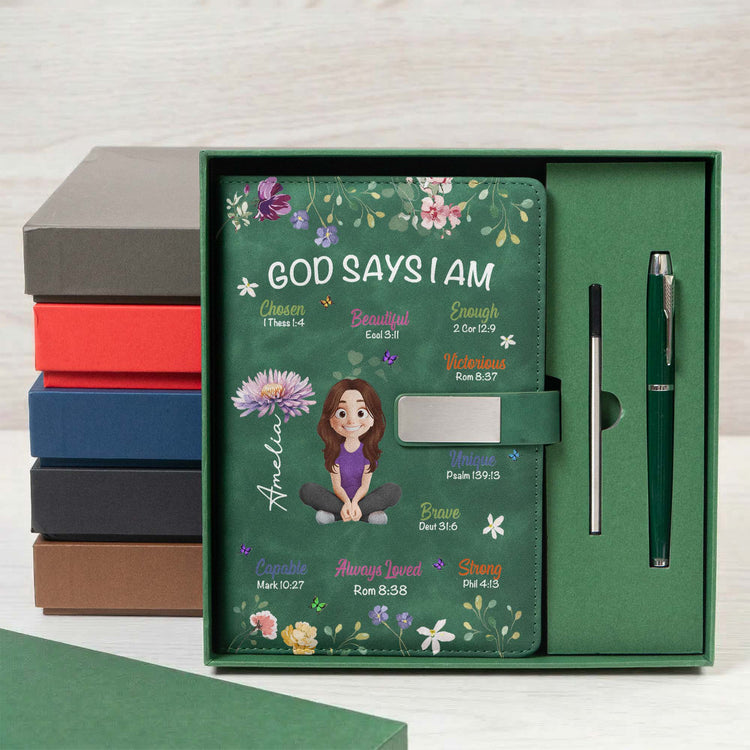 Kid_Birth_Flower_God_Says_I_Am_Personalized_Notebook_Set_6