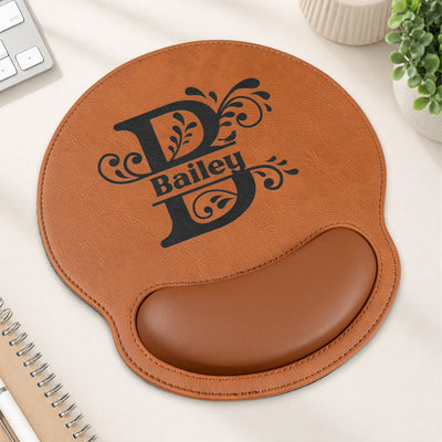Monogram Pattern - Personalized Mouse Pad