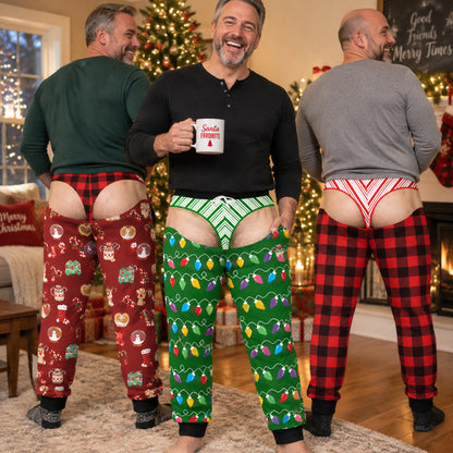 Personalized Funny Men Underwear, Gift Christmas Pajama Pants For Men - Personalized Sweatpants