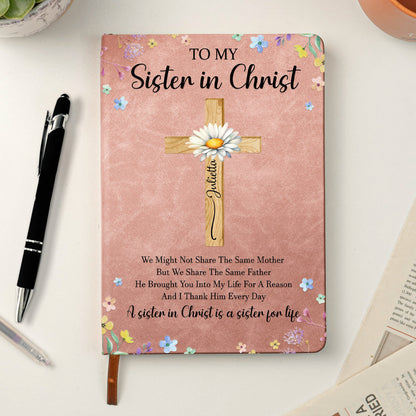 To-My-Sister-In-Christ-Custom-With-Name-_-Birth-Flower-Personalized-Leather-Journal-1