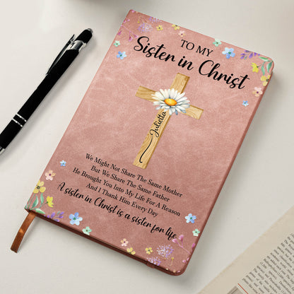 To-My-Sister-In-Christ-Custom-With-Name-_-Birth-Flower-Personalized-Leather-Journal-4