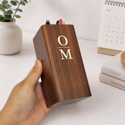 Vintage_Monogram_Personalized_Pen_Holder_With_Clock_3
