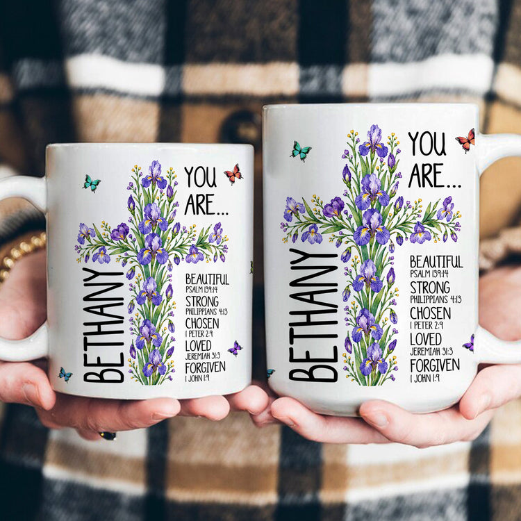 birth-flower-cross-you-are-bible-verse-affirmations-personalized-mug-5